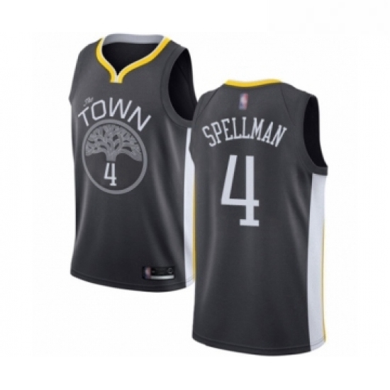 Youth Golden State Warriors 4 Omari Spellman Swingman Black Basketball Jersey Statement Edition Youth Golden State Warriors 4 Omari Spellman Swingman Black Basketball Jersey Statement Edition