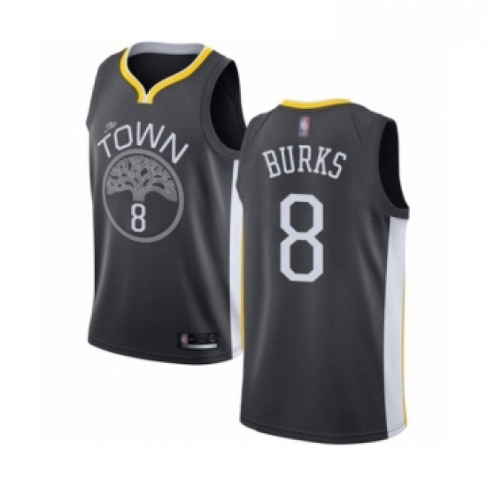 Youth Golden State Warriors 8 Alec Burks Swingman Black Basketball Jersey Statement Edition Youth Golden State Warriors 8 Alec Burks Swingman Black Basketball Jersey Statement Edition