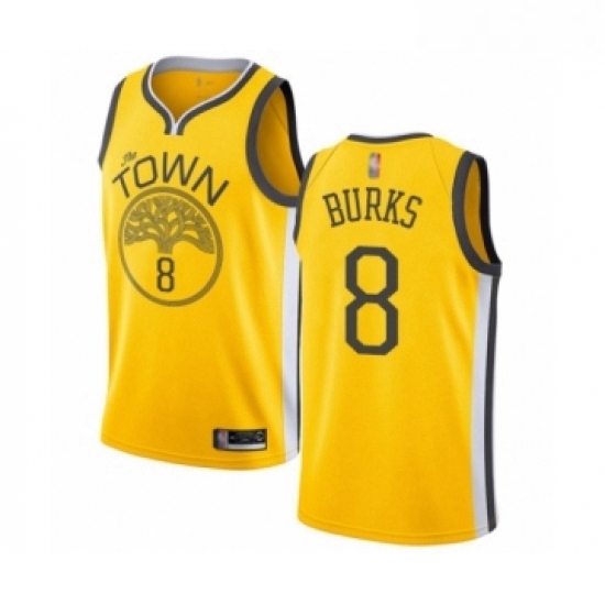 Youth Golden State Warriors 8 Alec Burks Yellow Swingman Jersey Earned Edition Youth Golden State Warriors 8 Alec Burks Yellow Swingman Jersey Earned Edition