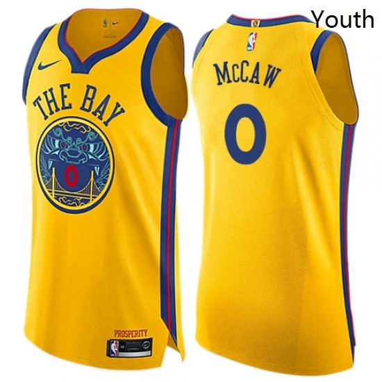 Youth Nike Golden State Warriors 0 Patrick McCaw Swingman Gold NBA Jersey City Edition Youth Nike Golden State Warriors 0 Patrick McCaw Swingman Gold NBA Jersey City Edition