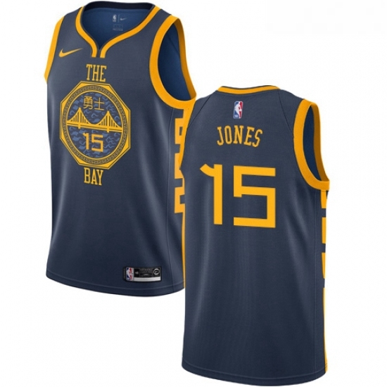 Youth Nike Golden State Warriors 15 Damian Jones Swingman Navy Blue NBA Jersey City Edition Youth Nike Golden State Warriors 15 Damian Jones Swingman Navy Blue NBA Jersey City Edition