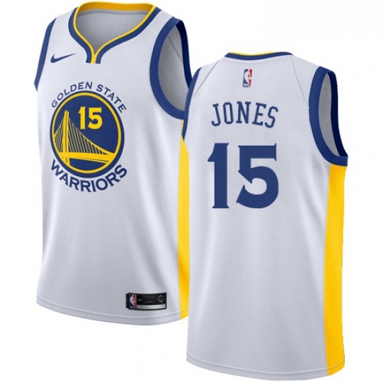 Youth Nike Golden State Warriors 15 Damian Jones Swingman White Home NBA Jersey Association Edition Youth Nike Golden State Warriors 15 Damian Jones Swingman White Home NBA Jersey Association Edition