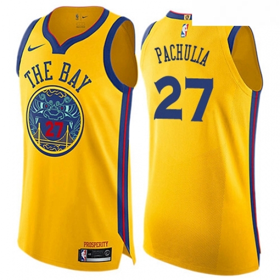 Youth Nike Golden State Warriors 27 Zaza Pachulia Swingman Gold NBA Jersey City Edition Youth Nike Golden State Warriors 27 Zaza Pachulia Swingman Gold NBA Jersey City Edition