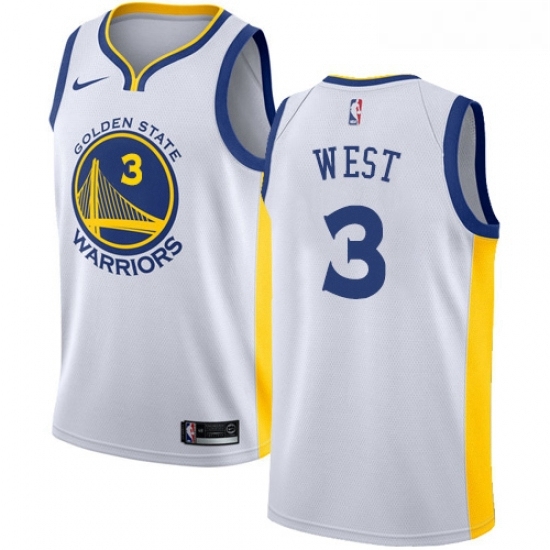 Youth Nike Golden State Warriors 3 David West Swingman White Home NBA Jersey Association Edition Youth Nike Golden State Warriors 3 David West Swingman White Home NBA Jersey Association Edition