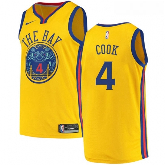 Youth Nike Golden State Warriors 4 Quinn Cook Swingman Gold NBA Jersey City Edition Youth Nike Golden State Warriors 4 Quinn Cook Swingman Gold NBA Jersey City Edition