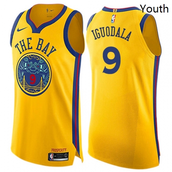 Youth Nike Golden State Warriors 9 Andre Iguodala Swingman Gold NBA Jersey City Edition Youth Nike Golden State Warriors 9 Andre Iguodala Swingman Gold NBA Jersey City Edition