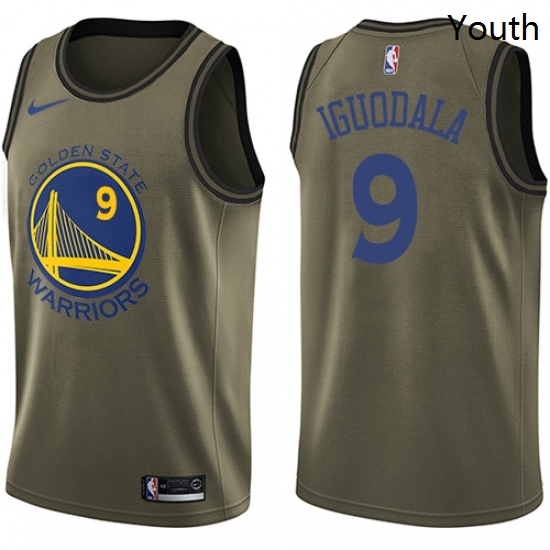 Youth Nike Golden State Warriors 9 Andre Iguodala Swingman Green Salute to Service NBA Jersey Youth Nike Golden State Warriors 9 Andre Iguodala Swingman Green Salute to Service NBA Jersey