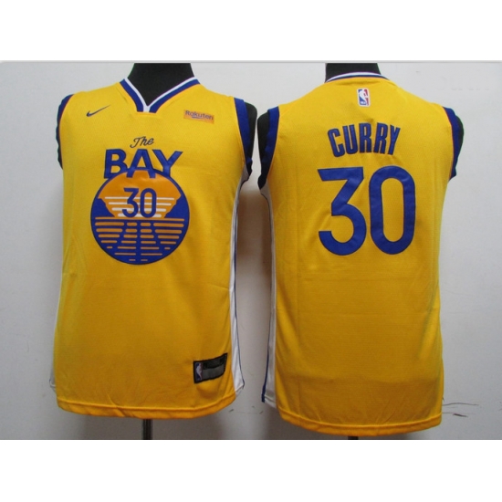 Youth Warriors 30 Stephen Curry Yellow Youth 2020 New Nike Swingman Jersey Youth Warriors 30 Stephen Curry Yellow Youth 2020 New Nike Swingman Jersey