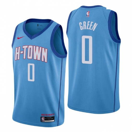 Men Houston Rockets 0 Jalen Green Blue Jersey 2021 NBA Men Houston Rockets 0 Jalen Green Blue Jersey 2021 NBA