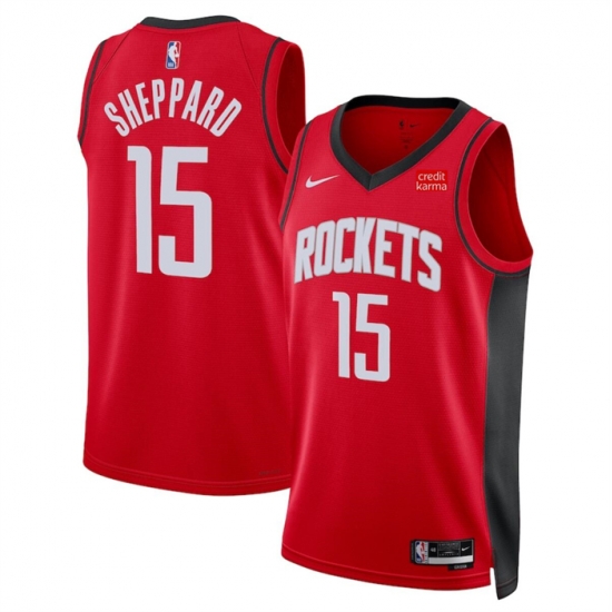 Men Houston Rockets 15 Reed Sheppard Red 2024 Draft Icon Edition Stitched Jersey Men Houston Rockets 15 Reed Sheppard Red 2024 Draft Icon Edition Stitched Jersey