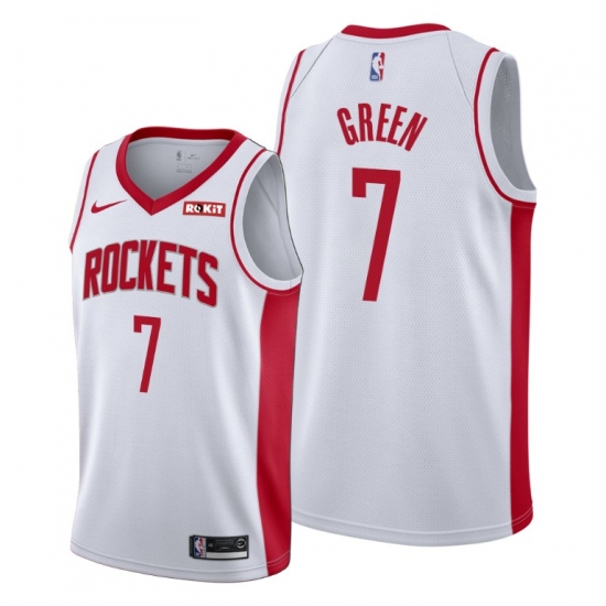Men Houston Rockets 7 Jalen Green White Jersey 2021 NBA Men Houston Rockets 7 Jalen Green White Jersey 2021 NBA