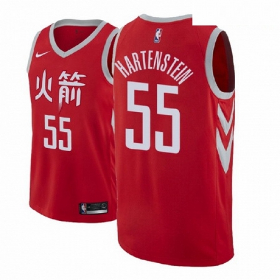 Men NBA 2018 19 Houston Rockets 55 Isaiah Hartenstein City Edition Red Jersey Men NBA 2018 19 Houston Rockets 55 Isaiah Hartenstein City Edition Red Jersey