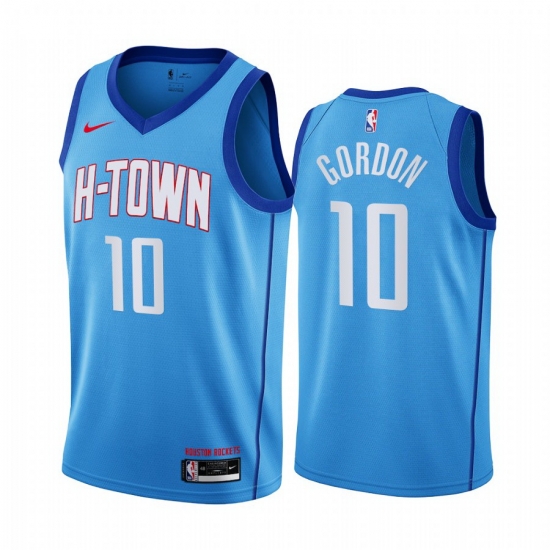 Men Nike Houston Rockets 10 Eric Gordon Blue NBA Swingman 2020 21 City Edition Jersey Men Nike Houston Rockets 10 Eric Gordon Blue NBA Swingman 2020 21 City Edition Jersey
