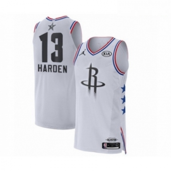 Mens Jordan Houston Rockets 13 James Harden Authentic White 2019 All Star Game Basketball Jersey Mens Jordan Houston Rockets 13 James Harden Authentic White 2019 All Star Game Basketball Jersey