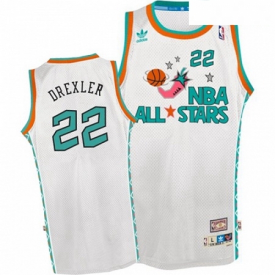 Mens Mitchell and Ness Houston Rockets 22 Clyde Drexler Swingman White 1996 All Star Throwback NBA Jersey Mens Mitchell and Ness Houston Rockets 22 Clyde Drexler Swingman White 1996 All Star Throwback NBA Jersey