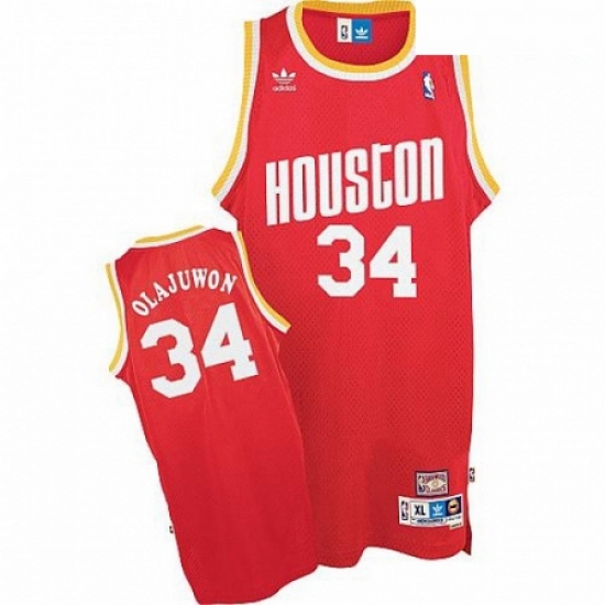 Mens Mitchell and Ness Houston Rockets 34 Hakeem Olajuwon Swingman Red Throwback NBA Jersey Mens Mitchell and Ness Houston Rockets 34 Hakeem Olajuwon Swingman Red Throwback NBA Jersey