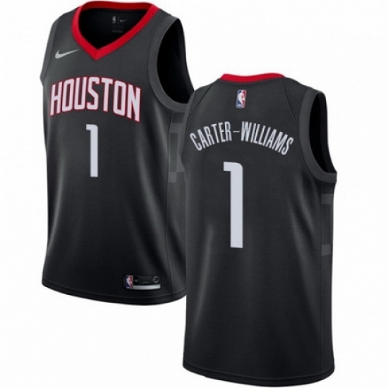 Mens Nike Houston Rockets 1 Michael Carter Williams Swingman Black NBA Jersey Statement Edition Mens Nike Houston Rockets 1 Michael Carter Williams Swingman Black NBA Jersey Statement Edition