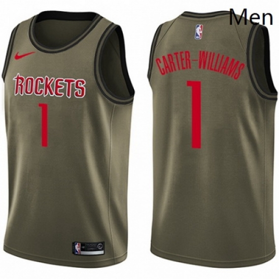 Mens Nike Houston Rockets 1 Michael Carter Williams Swingman Green Salute to Service NBA Jersey Mens Nike Houston Rockets 1 Michael Carter Williams Swingman Green Salute to Service NBA Jersey