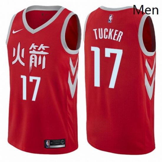 Mens Nike Houston Rockets 17 PJ Tucker Swingman Red NBA Jersey City Edition Mens Nike Houston Rockets 17 PJ Tucker Swingman Red NBA Jersey City Edition