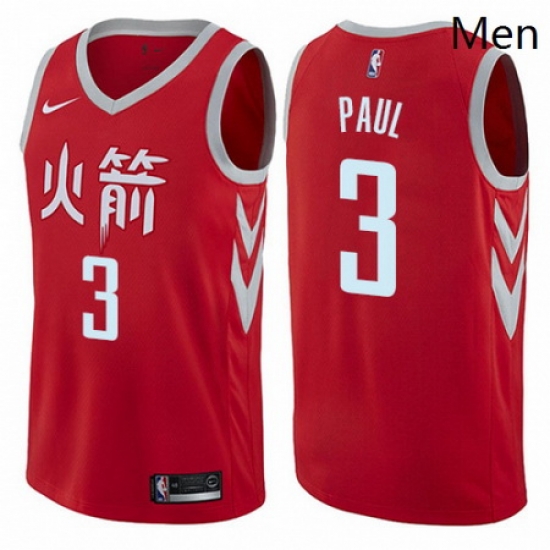 Mens Nike Houston Rockets 3 Chris Paul Authentic Red NBA Jersey City Edition Mens Nike Houston Rockets 3 Chris Paul Authentic Red NBA Jersey City Edition