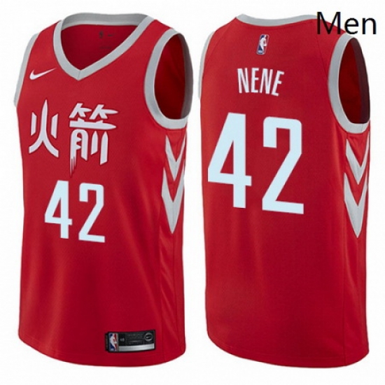 Mens Nike Houston Rockets 42 Nene Swingman Red NBA Jersey City Edition Mens Nike Houston Rockets 42 Nene Swingman Red NBA Jersey City Edition