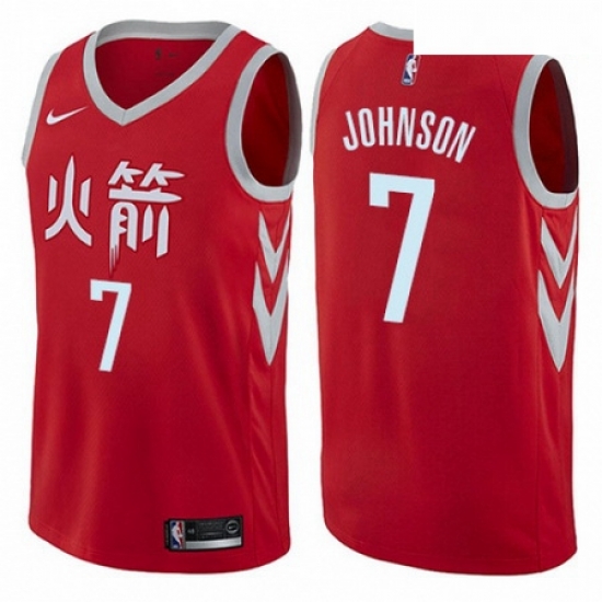 Mens Nike Houston Rockets 7 Joe Johnson Swingman Red NBA Jersey City Edition Mens Nike Houston Rockets 7 Joe Johnson Swingman Red NBA Jersey City Edition
