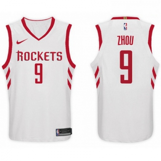 Nike NBA Houston Rockets 9 Zhou Qi Jersey 2017 18 New Season White Jersey Nike NBA Houston Rockets 9 Zhou Qi Jersey 2017 18 New Season White Jersey