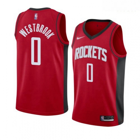 Rockets #0 Russell Westbrook Red Basketball Swingman Icon Edition 2019 2020 Jersey Rockets #0 Russell Westbrook Red Basketball Swingman Icon Edition 2019 2020 Jersey