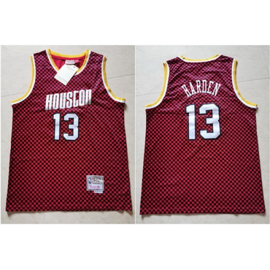 Rockets 13 James Harden Red Checkerboard Hardwood Classics Jersey Rockets 13 James Harden Red Checkerboard Hardwood Classics Jersey