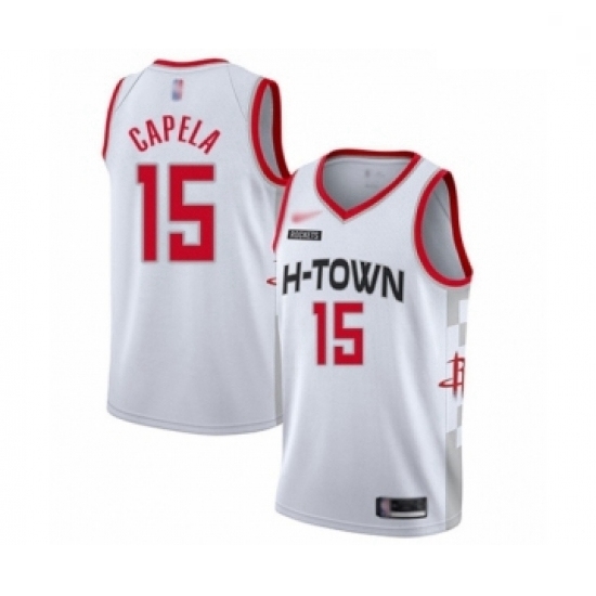 Rockets 15 Clint Capela White Basketball Swingman City Edition 2019 20 Jersey Rockets 15 Clint Capela White Basketball Swingman City Edition 2019 20 Jersey