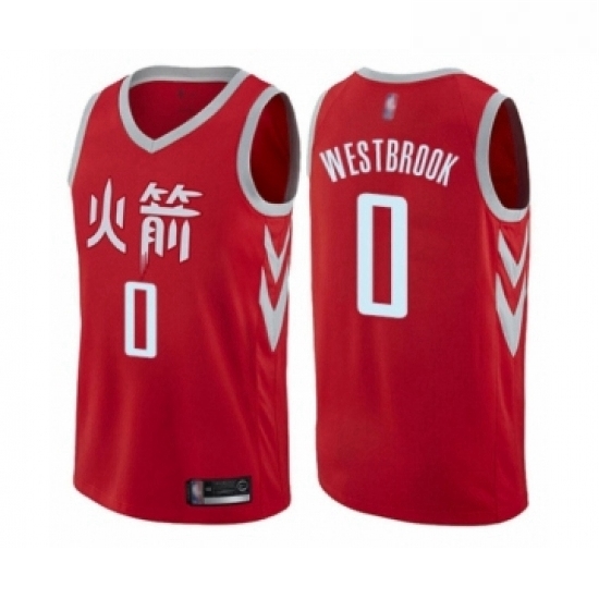Womens Houston Rockets 0 Russell Westbrook Swingman Red Basketball Jersey City Edition Womens Houston Rockets 0 Russell Westbrook Swingman Red Basketball Jersey City Edition