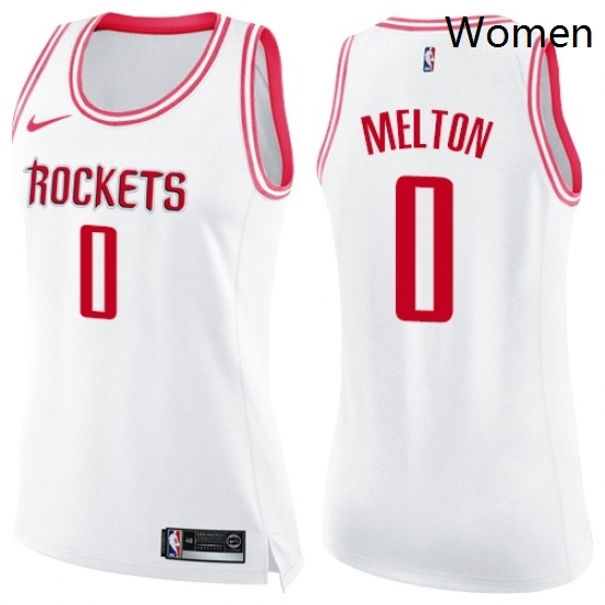 Womens Nike Houston Rockets 0 DeAnthony Melton Swingman White Pink Fashion NBA Jers Womens Nike Houston Rockets 0 DeAnthony Melton Swingman White Pink Fashion NBA Jers