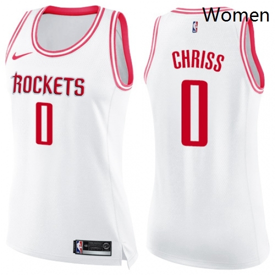 Womens Nike Houston Rockets 0 Marquese Chriss Swingman White Pink Fashion NBA Jersey Womens Nike Houston Rockets 0 Marquese Chriss Swingman White Pink Fashion NBA Jersey
