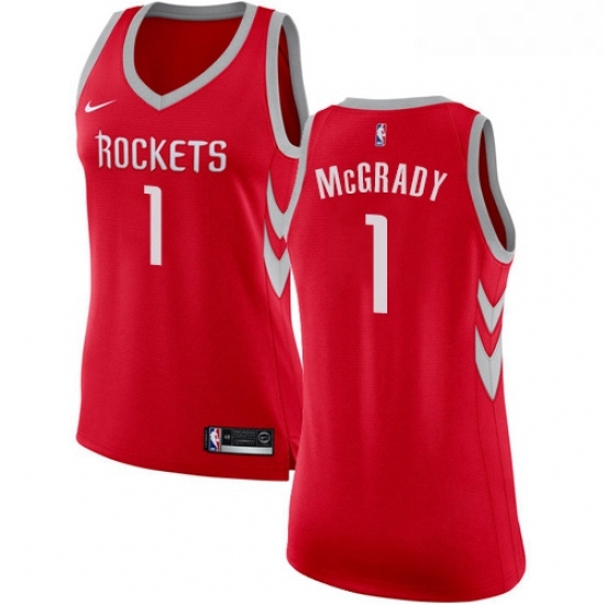 Womens Nike Houston Rockets 1 Tracy McGrady Swingman Red Road NBA Jersey Icon Edition Womens Nike Houston Rockets 1 Tracy McGrady Swingman Red Road NBA Jersey Icon Edition