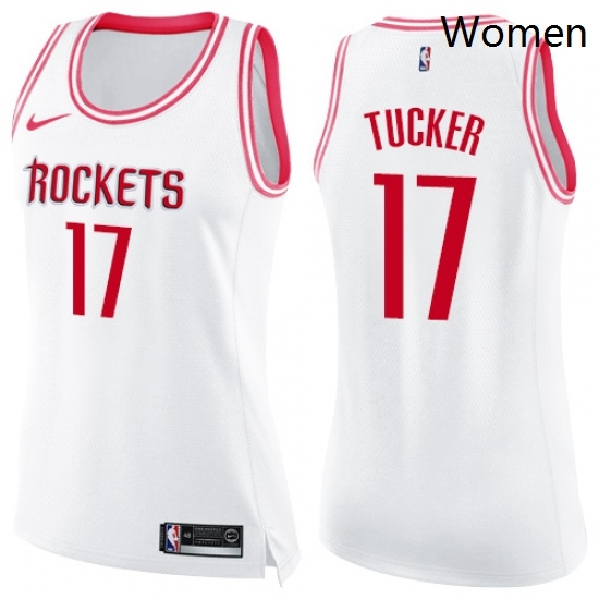 Womens Nike Houston Rockets 17 PJ Tucker Swingman White Pink Fashion NBA Jersey Womens Nike Houston Rockets 17 PJ Tucker Swingman White Pink Fashion NBA Jersey
