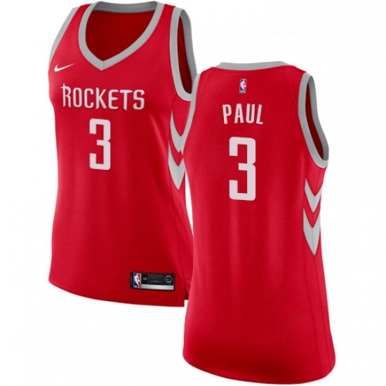 Womens Nike Houston Rockets 3 Chris Paul Authentic Red Road NBA Jersey Icon Edition Womens Nike Houston Rockets 3 Chris Paul Authentic Red Road NBA Jersey Icon Edition