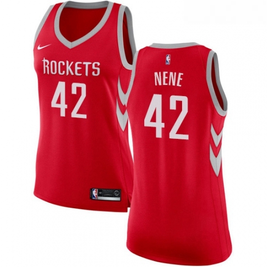 Womens Nike Houston Rockets 42 Nene Swingman Red Road NBA Jersey Icon Edition Womens Nike Houston Rockets 42 Nene Swingman Red Road NBA Jersey Icon Edition