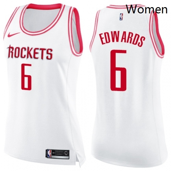 Womens Nike Houston Rockets 6 Vincent Edwards Swingman White Pink Fashion NBA Jersey Womens Nike Houston Rockets 6 Vincent Edwards Swingman White Pink Fashion NBA Jersey