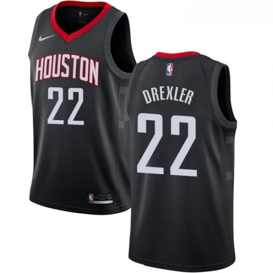 Youth Nike Houston Rockets 22 Clyde Drexler Swingman Black Alternate NBA Jersey Statement Edition Youth Nike Houston Rockets 22 Clyde Drexler Swingman Black Alternate NBA Jersey Statement Edition