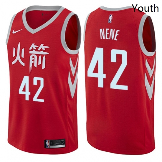 Youth Nike Houston Rockets 42 Nene Swingman Red NBA Jersey City Edition Youth Nike Houston Rockets 42 Nene Swingman Red NBA Jersey City Edition