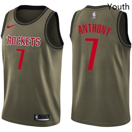 Youth Nike Houston Rockets 7 Carmelo Anthony Swingman Green Salute to Service NBA Jers Youth Nike Houston Rockets 7 Carmelo Anthony Swingman Green Salute to Service NBA Jers