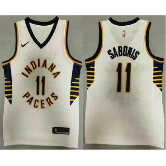 Men Indiana Pacers 11 Domantas Sabonis New White 2021 Nike Swingman Stitched NBA Jersey Men Indiana Pacers 11 Domantas Sabonis New White 2021 Nike Swingman Stitched NBA Jersey