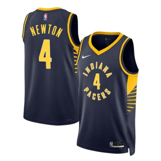 Men Indiana Pacers 4 Tristen Newton Navy 2024 Draft Icon Edition Stitched Basketball Jersey Men Indiana Pacers 4 Tristen Newton Navy 2024 Draft Icon Edition Stitched Basketball Jersey