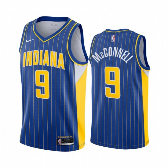 Men Nike Indiana Pacers 9 T J McConnell Blue NBA Swingman 2020 21 City Edition Jersey Men Nike Indiana Pacers 9 T J McConnell Blue NBA Swingman 2020 21 City Edition Jersey