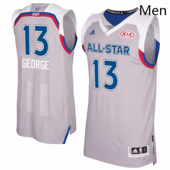 Mens Adidas Indiana Pacers 13 Paul George Authentic Gray 2017 All Star NBA Jersey Mens Adidas Indiana Pacers 13 Paul George Authentic Gray 2017 All Star NBA Jersey