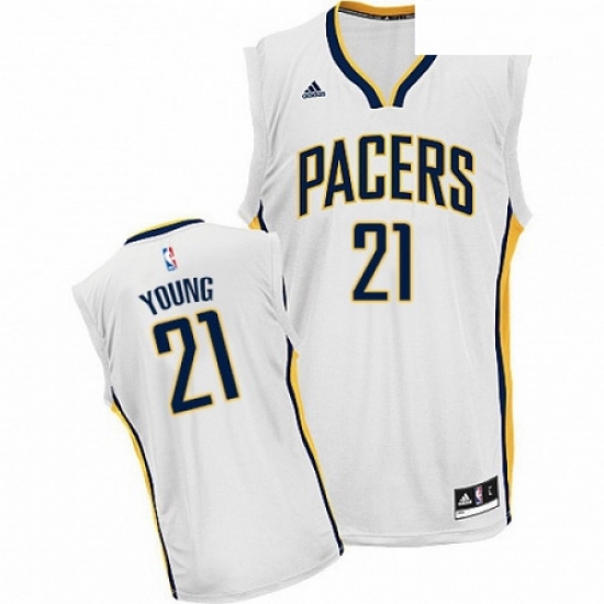Mens Adidas Indiana Pacers 21 Thaddeus Young Swingman White Home NBA Jersey Mens Adidas Indiana Pacers 21 Thaddeus Young Swingman White Home NBA Jersey
