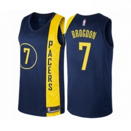 Mens Indiana Pacers 7 Malcolm Brogdon Authentic Navy Blue Basketball Jersey City Edition Mens Indiana Pacers 7 Malcolm Brogdon Authentic Navy Blue Basketball Jersey City Edition