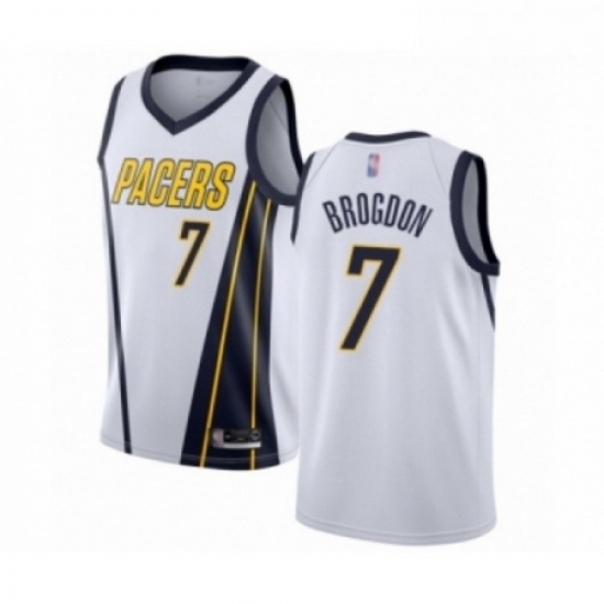 Mens Indiana Pacers 7 Malcolm Brogdon White Swingman Jersey Earned Edition Mens Indiana Pacers 7 Malcolm Brogdon White Swingman Jersey Earned Edition