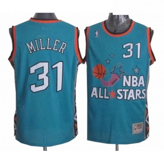 Mens Mitchell and Ness Indiana Pacers 31 Reggie Miller Authentic Light Blue 1996 All Star Throwback NBA Jersey Mens Mitchell and Ness Indiana Pacers 31 Reggie Miller Authentic Light Blue 1996 All Star Throwback NBA Jersey