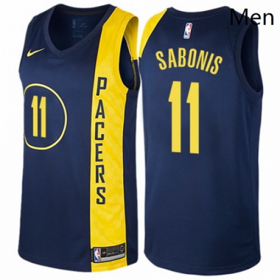 Mens Nike Indiana Pacers 11 Domantas Sabonis Authentic Navy Blue NBA Jersey City Edition Mens Nike Indiana Pacers 11 Domantas Sabonis Authentic Navy Blue NBA Jersey City Edition